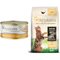 Applaws Cat Tin Adult - Blanc de poulet avec fromage en bouillon - 6x156 g