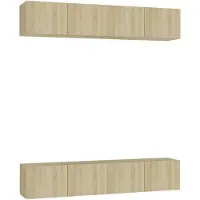 vidaXL Armoires TV 4 pièces chêne Sonoma 80x30x30 cm Bois composite