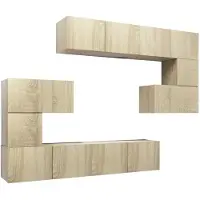 vidaXL Ensemble d'armoires TV 8 pièces en bois composite chêne Sonoma