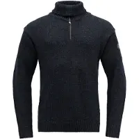 Devold Nansen Sweater Zip Neck Clothing size : M / Color : dark blue melange