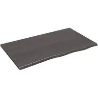vidaXL Dessus de bureau marron foncé 100x60x2 cm bois chêne traité