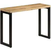 vidaXL Table console 110x35x76 cm bois de manguier massif brut