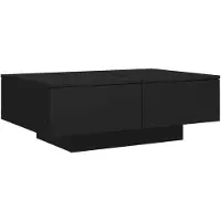 vidaXL Table basse noire 90x60x31 cm Bois composite