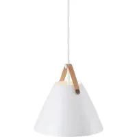 Nordlux Strap Lampe à suspendre Ø 27 cm Blanc/cuir