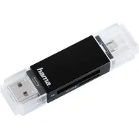 Hama Basic lecteur de carte mémoire USB 2.0/Micro-USB Noir