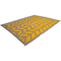 Bo Camp Tapis d'extérieur Chill mat Flaxton 2,7x2 m L jaune ocre