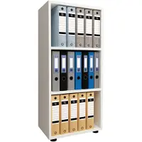 VCM Bibliothèque - bois - L 490 x P 320 x H 1080 mm - blanc