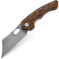 Bestech Skirmish - Damascus - G10, noir, orange