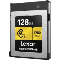 Lexar 128 Go professionnel cfexpress Type B Carte memoire Gold Series jusqu'a 1750 Mo / s Read Raw 8K Enregistrement video prend en charge PCIE 3