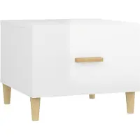 vidaXL Table basse blanc brillant 50x50x40 cm bois composite