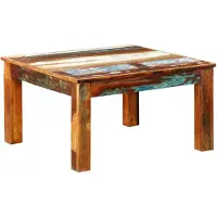 vidaXL Table basse carrée en vieux bois
