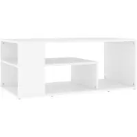 vidaXL Table basse blanche 100x50x40 cm Bois composite