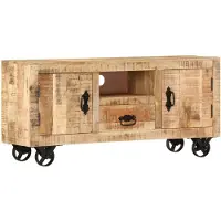 vidaXL Armoire TV en bois de manguier brut 110x30x50 cm