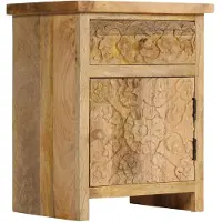 vidaXL Table de chevet Bois de manguier massif 40x30x50 cm