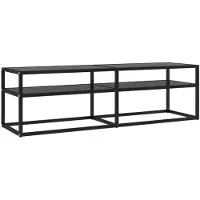 vidaXL Armoire TV noire 140x40x40,5 cm verre trempé