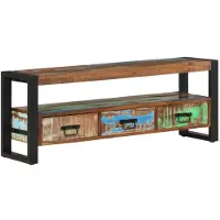 vidaXL Armoire TV 120x30x45 cm Vieux bois massif