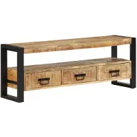 vidaXL Armoire TV 120x30x45 cm en bois massif de manguier