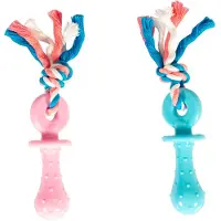 Duvo+ 6x + + PROTECTION. sucette TPR PASTEL+corde 18cm (Jouet à mâcher pour chiens)