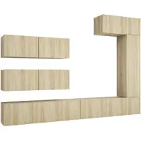 vidaXL Ensemble d'armoires TV de 7 pièces en bois de chêne Sonoma