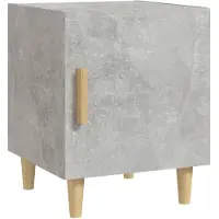 vidaXL Table de chevet Gris béton Bois d'ingénierie