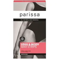 Parissa Kit de 24 bandes de cire biodégradables Legs & Body pour une épilation à domicile avec grandes bandes de cire prêtes à l'emploi pour tous