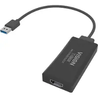 Vision Professional Usb-a To Hdmi Adapter Noir
