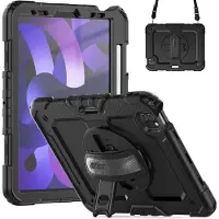 Accezz Coque arrière Defender XT pour Apple iPad Air 5 (2022) / Air 4 (2020) - Noir