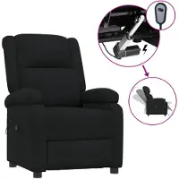vidaXL Fauteuil relax électrique noir tissu