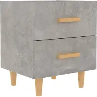 vidaXL Table de chevet Gris béton 40x35x47,5 cm