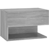vidaXL Table de chevet murale Sonoma gris