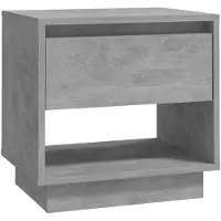 vidaXL Table de chevet Gris béton 45x34x44 cm Bois d'ingénierie