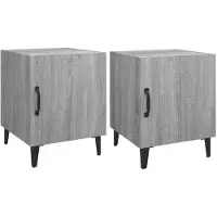vidaXL Tables de chevet 2 pcs Sonoma gris Bois d'ingénierie