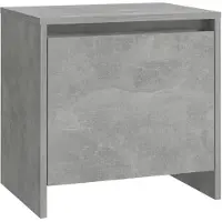 vidaXL Table de chevet gris béton 45x34x44,5 cm bois d'ingénierie