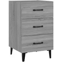 vidaXL Table de chevet sonoma gris 40x40x66 cm bois d'ingénierie