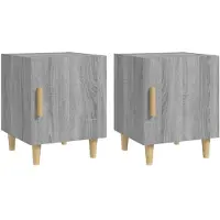 vidaXL Tables de chevet 2 pcs Sonoma gris Bois d'ingénierie