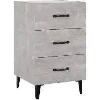 vidaXL Table de chevet gris béton 40x40x66 cm bois d'ingénierie
