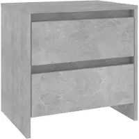 vidaXL Table de chevet gris béton 45x34,5x44,5 cm bois d’ingénierie