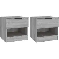 vidaXL Tables de chevet 2 pcs Sonoma gris Bois d'ingénierie