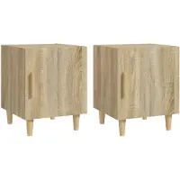 vidaXL Tables de chevet 2 pcs Chêne Sonoma Bois d'ingénierie