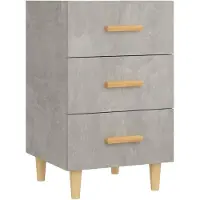 vidaXL Table de chevet gris béton 40x40x66 cm bois d'ingénierie