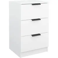 vidaXL Table de chevet Blanc 40x36x65 cm