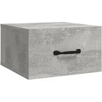 vidaXL Table de chevet murale Gris béton 35x35x20 cm