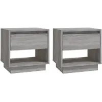 vidaXL Tables de chevet 2 pcs Sonoma gris 45x34x44cm Bois d'ingénierie