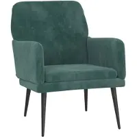 vidaXL Fauteuil Vert foncé 62x79x79 cm Velours
