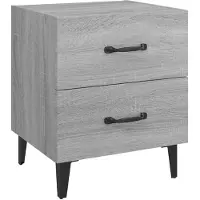 vidaXL Table de chevet Sonoma gris 40x35x47,5 cm