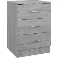 vidaXL Table de chevet Sonoma gris 38x35x56 cm Bois d'ingénierie
