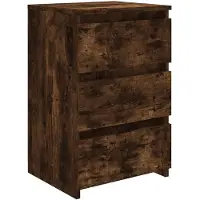 vidaXL Table de chevet Chêne fumé 40x35x62,5 cm Bois d'ingénierie