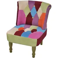vidaXL Chaise française au design patchwork tissu