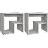 vidaXL Tables de chevet 2 pcs Sonoma gris 40x30x40 cm Bois ingénierie