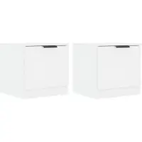vidaXL Tables de chevet 2 pcs Blanc 40x39x40 cm